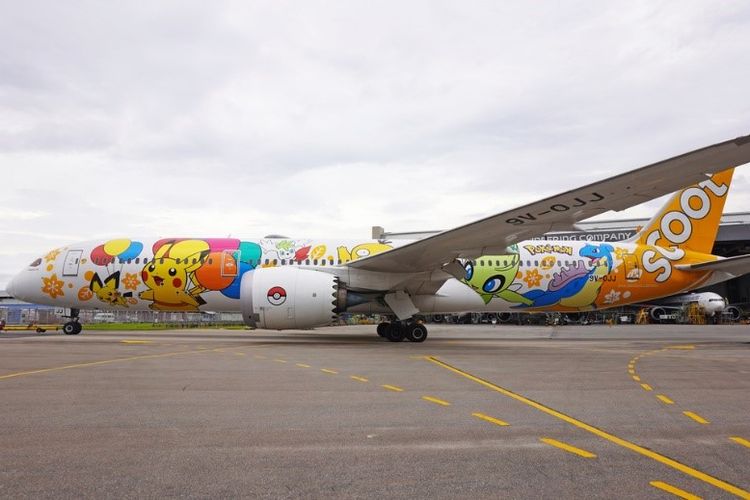 Pesawat tematik Pikachu Jet Scoot