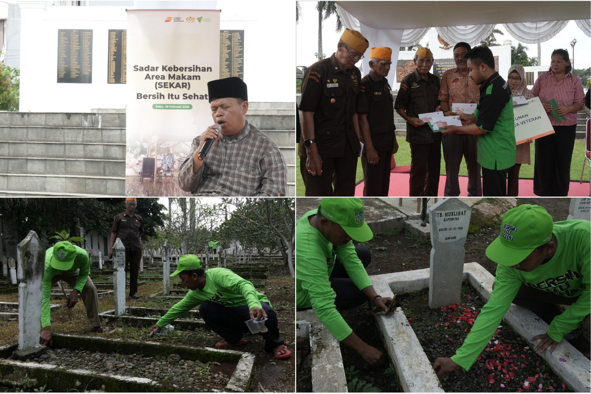 Sambut Ramadhan 1446H, Dompet Dhuafa gelar aksi Sadar Kebersihan Area Makam (Sekar) di Taman Makam Pahlawan Dreded, Kota Bogor, Jawa Barat, Jumat (28/2/2025).