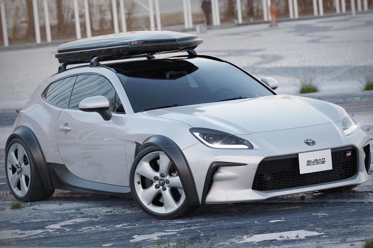 Rendering Toyota GR86 bergaya hatchback