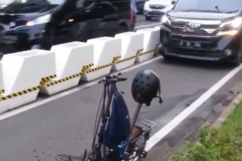 Viral Video Mobil Masuk Jalur Sepeda Permanen di Sudirman, Pengemudi Tak Ditindak