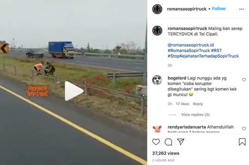 Viral, Video Pencuri Ban Serep Tertangkap Petugas di Tol Cipali