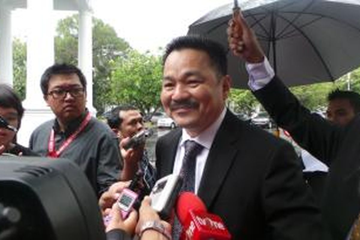 Wakil Ketua Umum PKB Rusdi Kirana saat akan dilantik sebagai anggota Wantimpres di Istana Negara, Jakarta, Senin (19/1/2015).