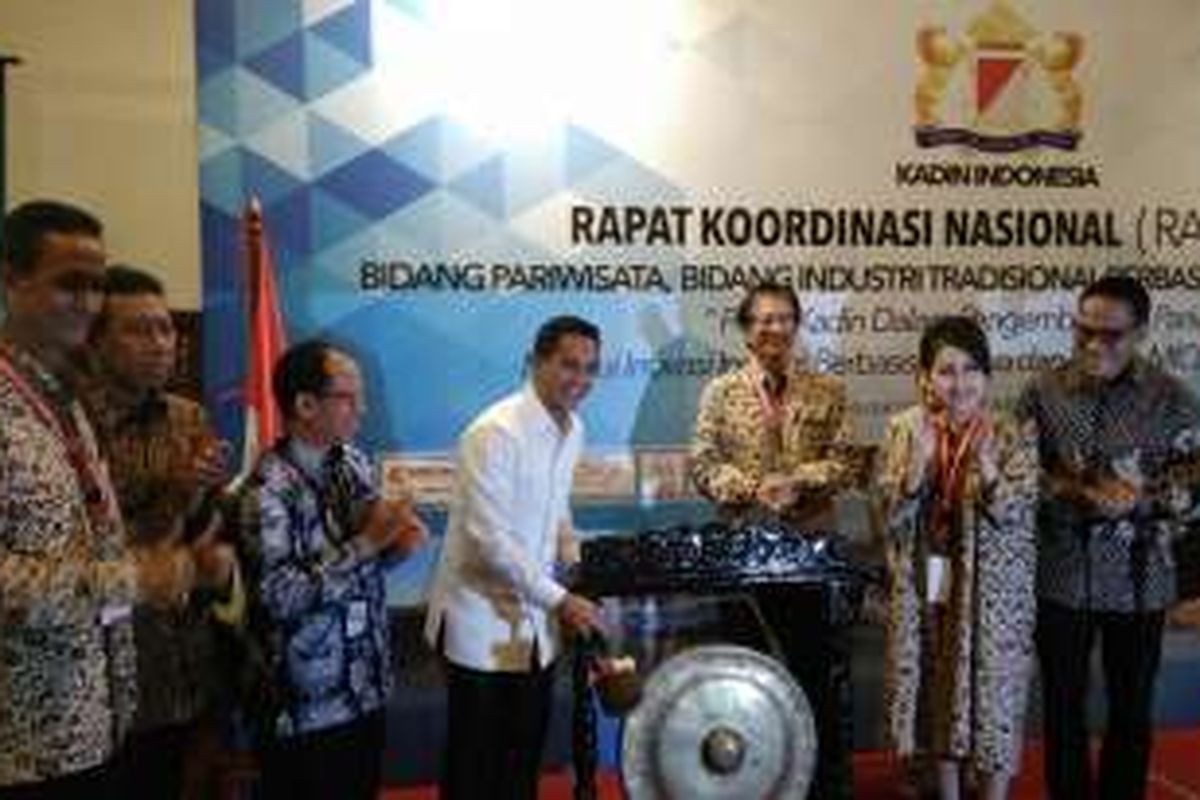 Acara Rakornas Kadin Bidang Pariwisata di Hotel Jayakarta, Jakarta, Rabu (23/11/2016).