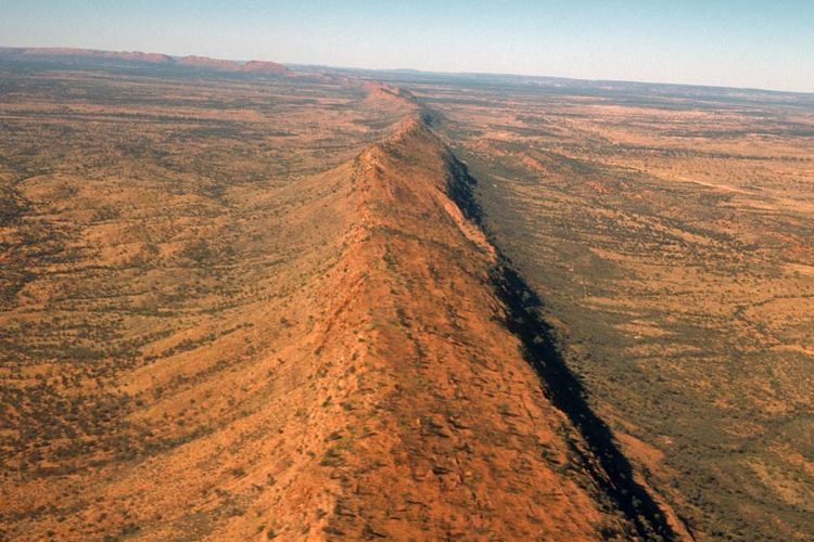 Lanskap hamparan gurun di Australia