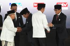 Quick Count Litbang Kompas Data 33,3 Persen: Jokowi-Ma'ruf 55,83 Persen, Prabowo-Sandi 44,05 Persen 