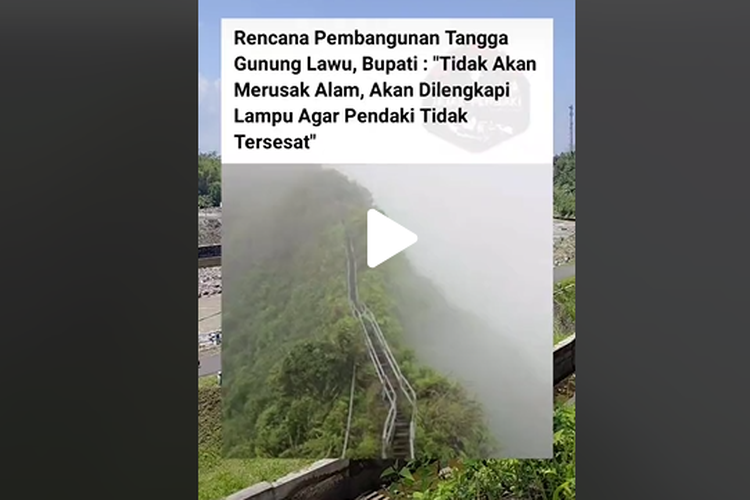 video virala pembangunan tangga di gunung lawu