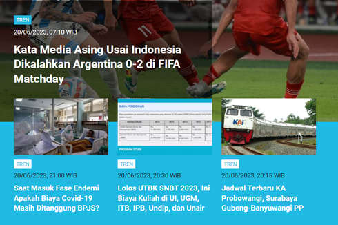 [POPULER TREN] Kata Media Asing soal Hasil Indonesia Vs Argentina I Profil Pimpinan Ponpes Al-Zaytun