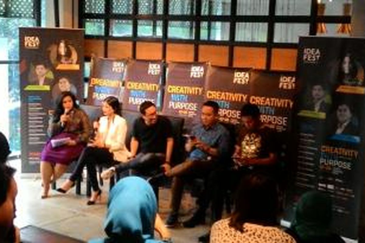 Konferensi Pers Ideafest 2015 di Jakarta, Rabu (8/7/2015)