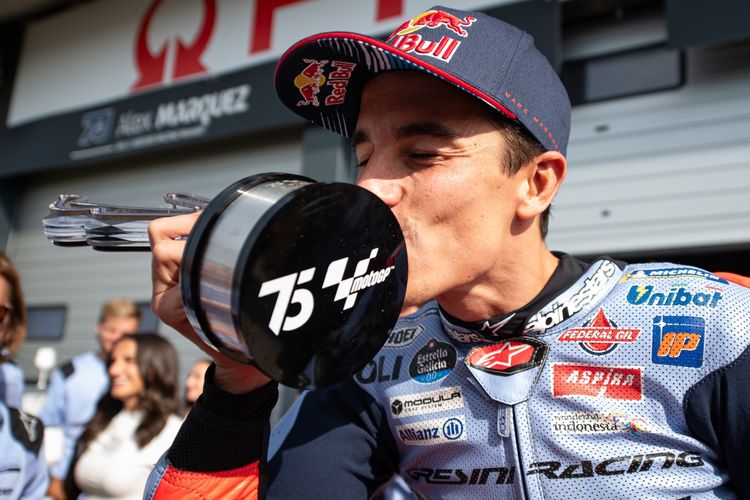 Marc Marquez saat berlaga pada MotoGP Emilia Romagna 2024