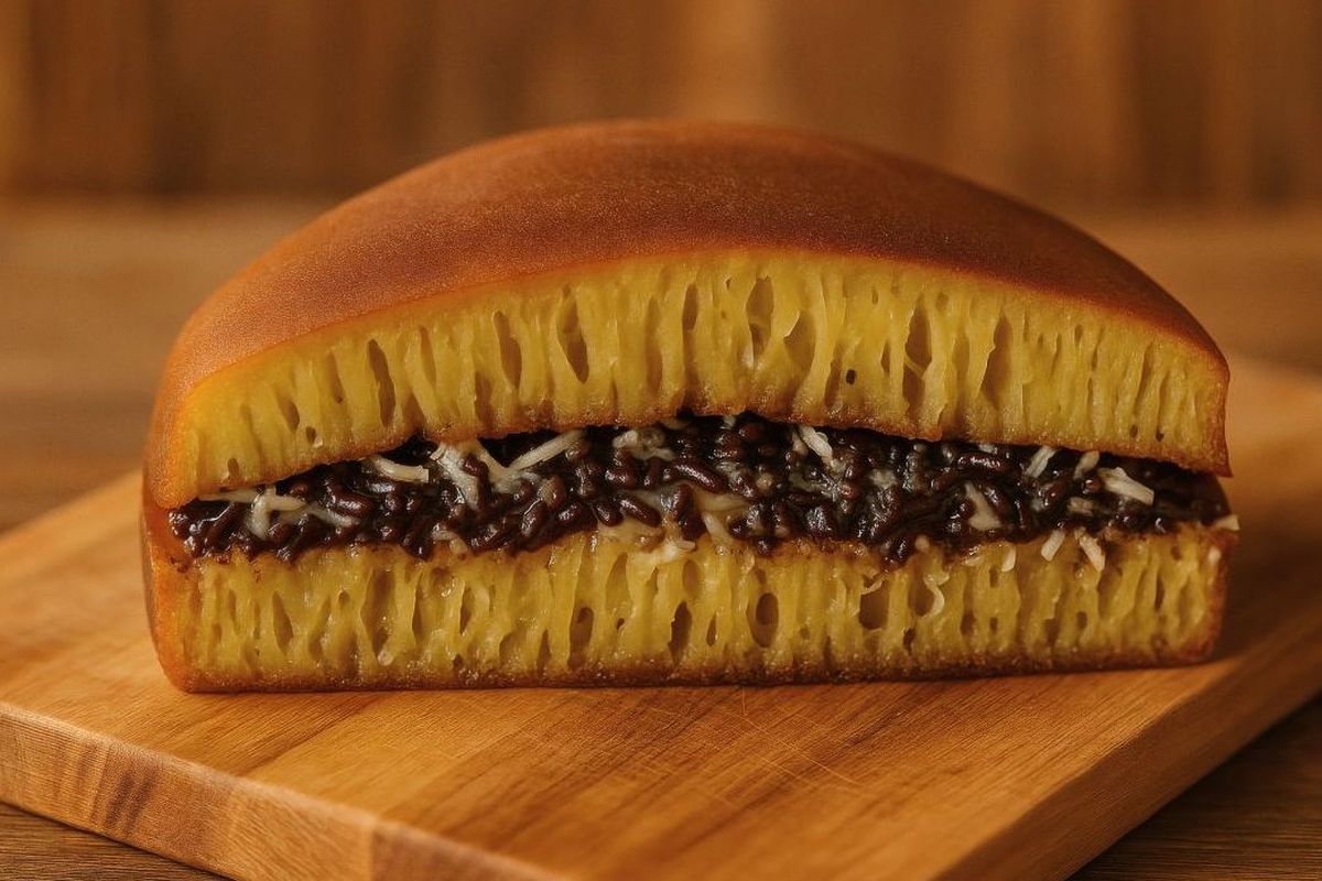 Martabak manis bersarang dan empuk bisa dibuat menggunakan teflon, catat teknik, bahan, dan resepnya.