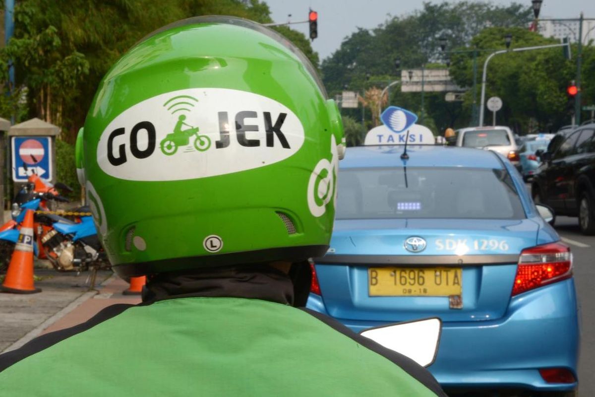 ilustrasi transportasi online Gojek