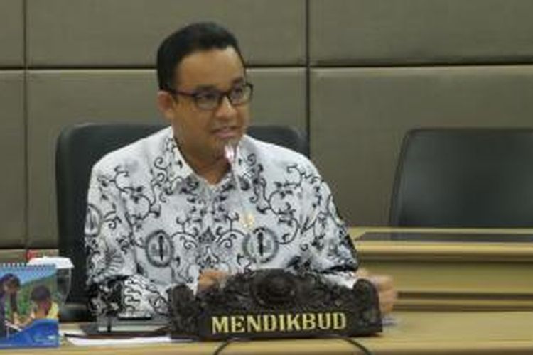 Menteri Pendidikan dan Kebudayaan Anies Baswedan.