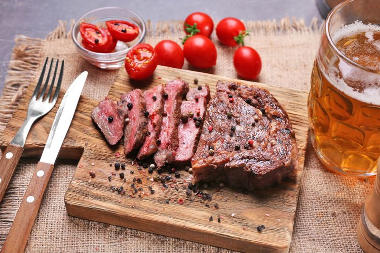 Tingkat kematangan dan waktu memasak steak.