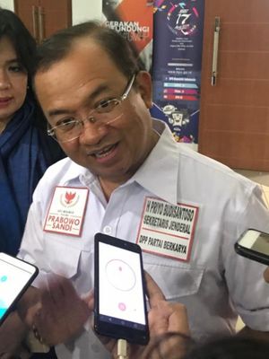 Wakil Ketua Badan Pemenangan Nasional (BPN) Prabowo Subianto-Sandiaga Uno, Priyo Budi Santoso, saat ditemui di Kantor Komisi Pemilihan Umum (KPU), Jakarta Pusat, Jumat (4/1/2019). 