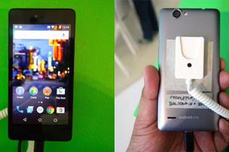 Salah satu perangkat Android One yang mulai beredar di Filipina (17/2/2015)