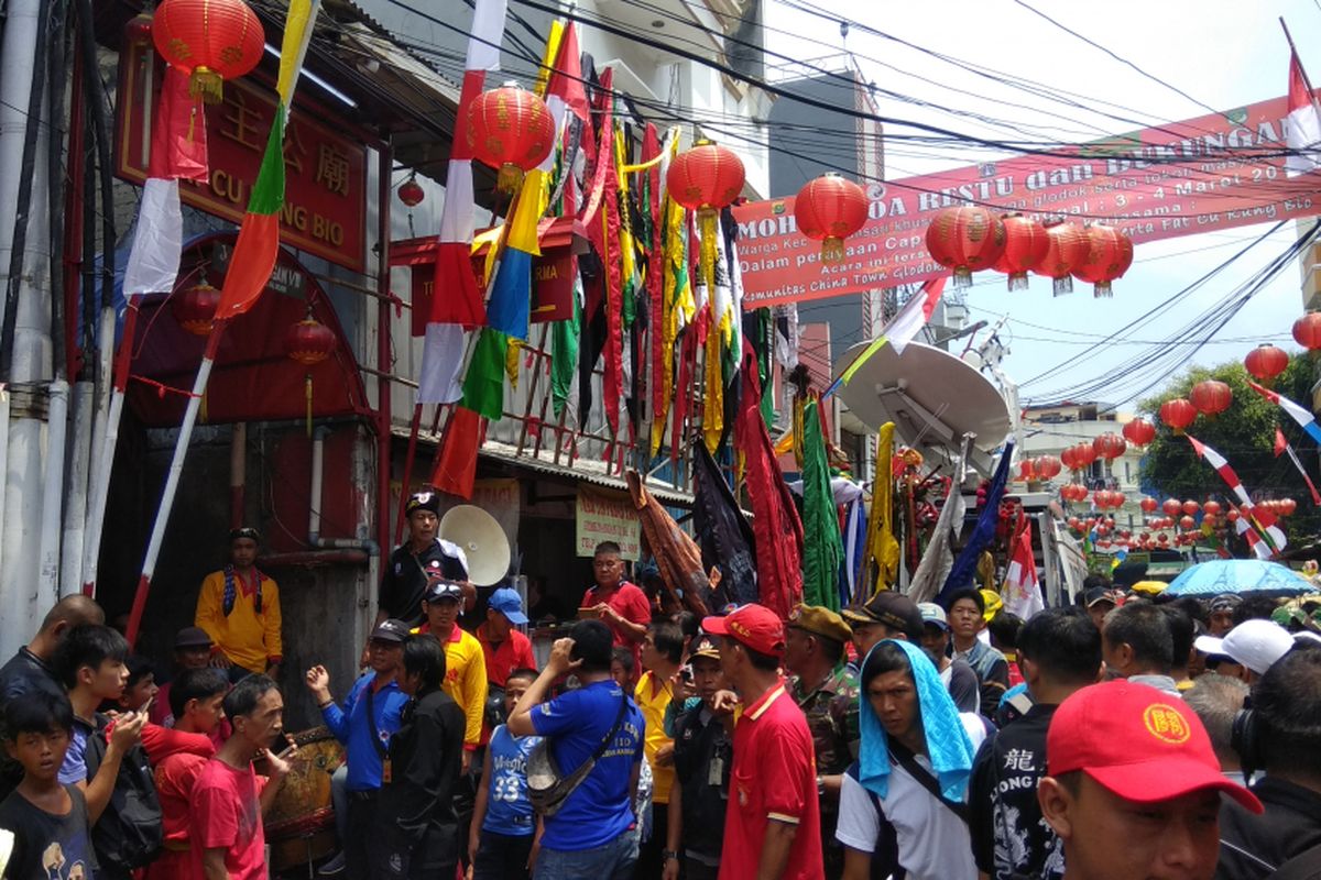 Suasana Jalan Kemenangan, Glodok, Jakarta Barat, Minggu (4/3/2018) pukul 11.04 WIB terpantau ramai.