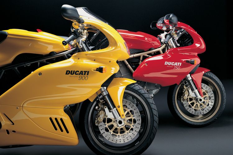 Tim pabrikan Ducati di MotoGP menggunakan livery khusus, Giallo Ducati, pada MotoGP San Marino 2023 di Sirkuit Misano