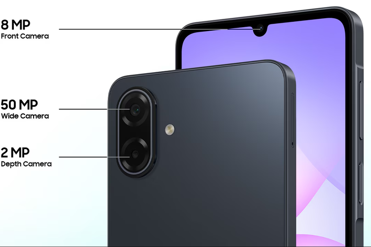 Terdapat duo kamera yang masing-masing memiliki konfigurasi 50 MP (f/1.8) dan sensor kedalaman (depth sensor 2 MP). Sementara itu, kamera depannya beresolusi 8 MP yang dapat melakukan perekaman video hingga 1.080p di frame rate 30 fps (frame per second).
