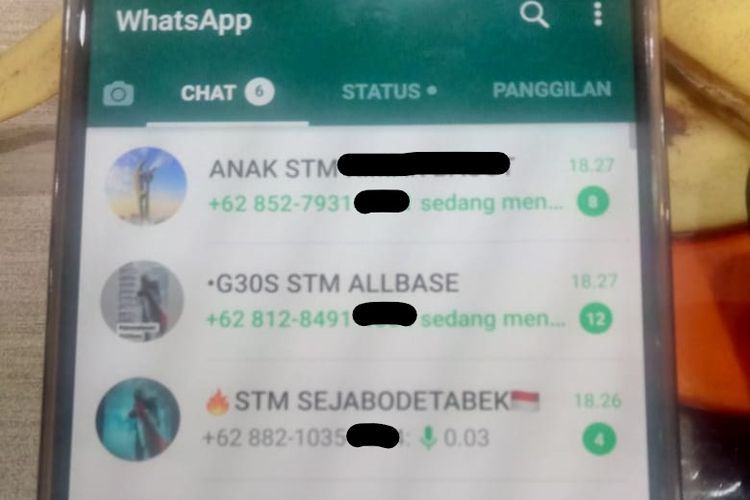 Tangkapan layar WAG pelajar STM dalam unjuk rasa di Jakarta