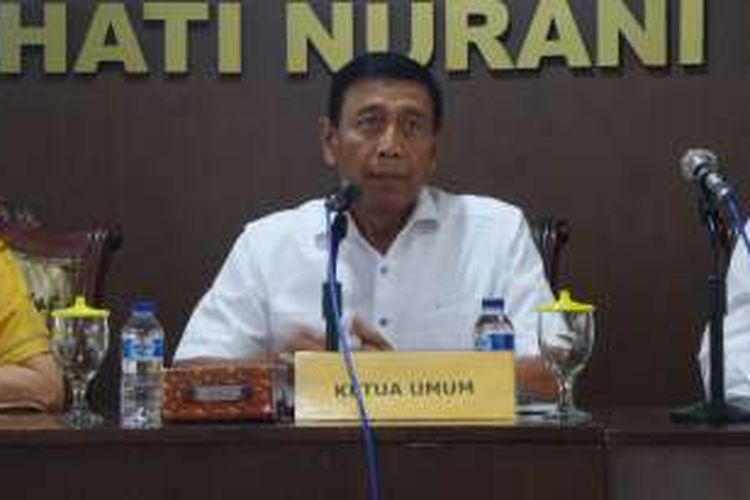 Ketua Umum Partai Hanura Wiranto di Kantor DPP Partai Hanura di Jakarta, Jumat (29/7/2016)