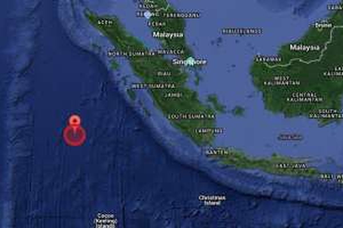 Gempa bumi melanda Mentawai pada Rabu (2/3/2016).