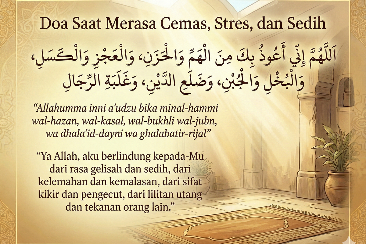 Doa Saat Merasa Cemas, Stres, dan Sedih.
