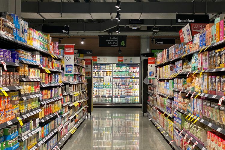 Ilustrasi minimarket atau pasar swalayan.