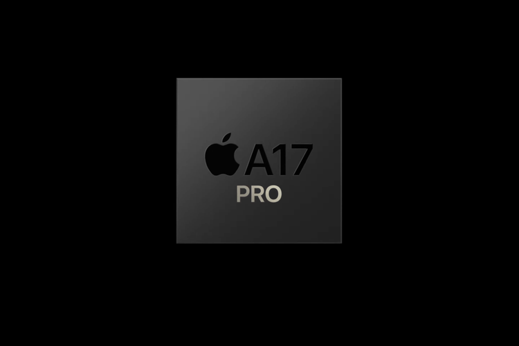 Ilustrasi chip Apple A17 Pro baru yang dirancang dengan fabrikasi 3 nanometer. Chip ini disematkan ke dalam iPhone 15 Pro dan iPhone 15 Pro Max
