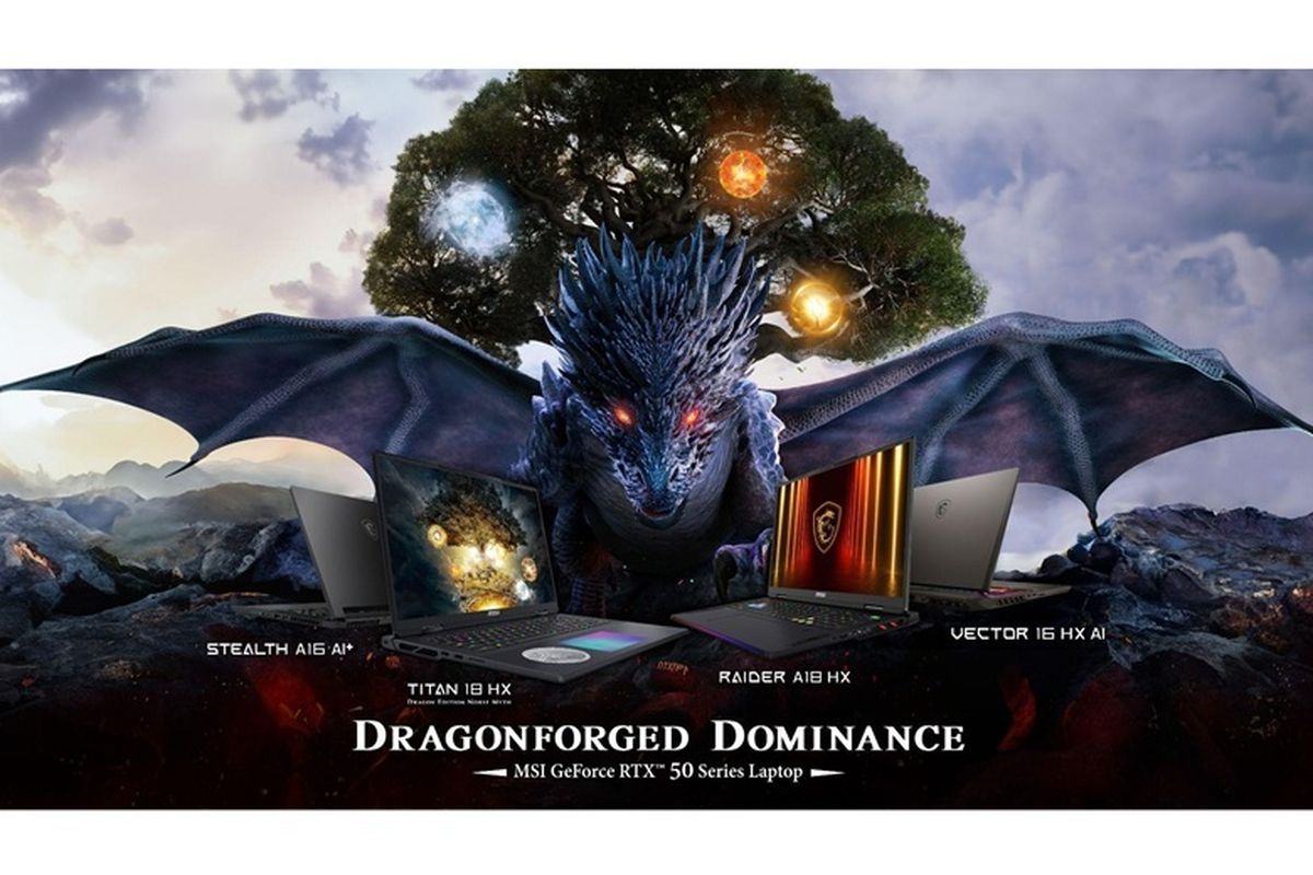 MSI meluncurkan laptop GeForce RTX 50 Series di Acara Peluncuran MSIology: Dragonforged Dominance. 