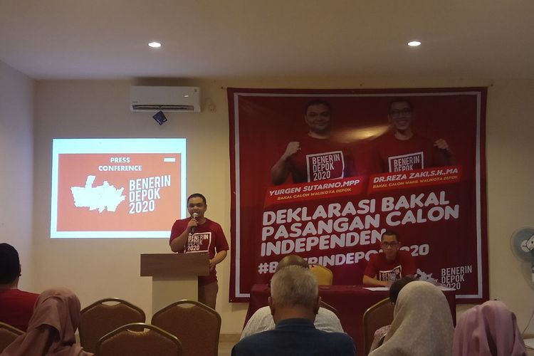 Deklarasi Bakal Calon Wali Kota dan Wakil Wali Kota Jalur Independen di Juliet Coffee & Kitchen, Senin (23/12/2019).