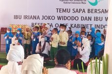 Begini Momen Akrab Iriana Jokowi dengan Siswa TK di Sragen