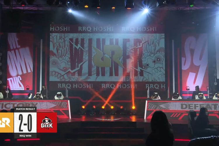 RRQ Hoshi memenangkan pertandingan melawan Geek Fam.
