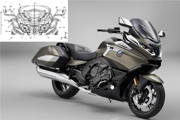 Gambar paten sistem kamera yang dipasang ke BMW K 1600