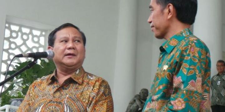 Ketua Dewan Pembina Partai Gerindra Prabowo Subianto menemui Presiden Joko Widodo di Istana Bogor, Kamis (29/1/2015).