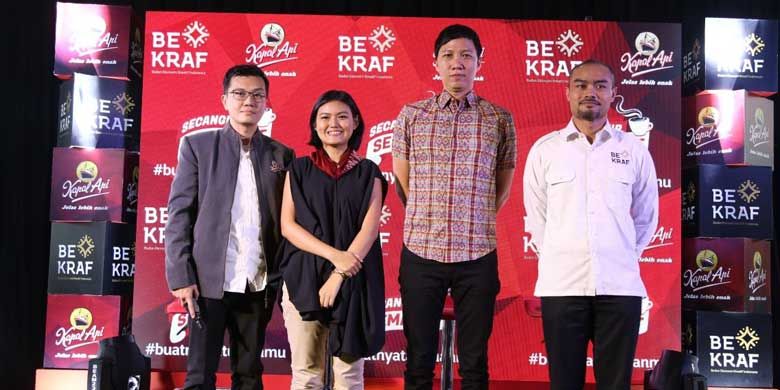 Ki-Ka : Johnway Suwarsono (Group Brand Manager Kapal Api), Helga Agustina, Yoris Sebastian,  Ari Juliano Gema  (Deputi Fasilitasi Hak Kekayaan Intelektual & Regulasi BEKRAF)