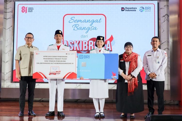 BRI Salurkan Dana Pendidikan bagi Paskibraka Tingkat Pusat