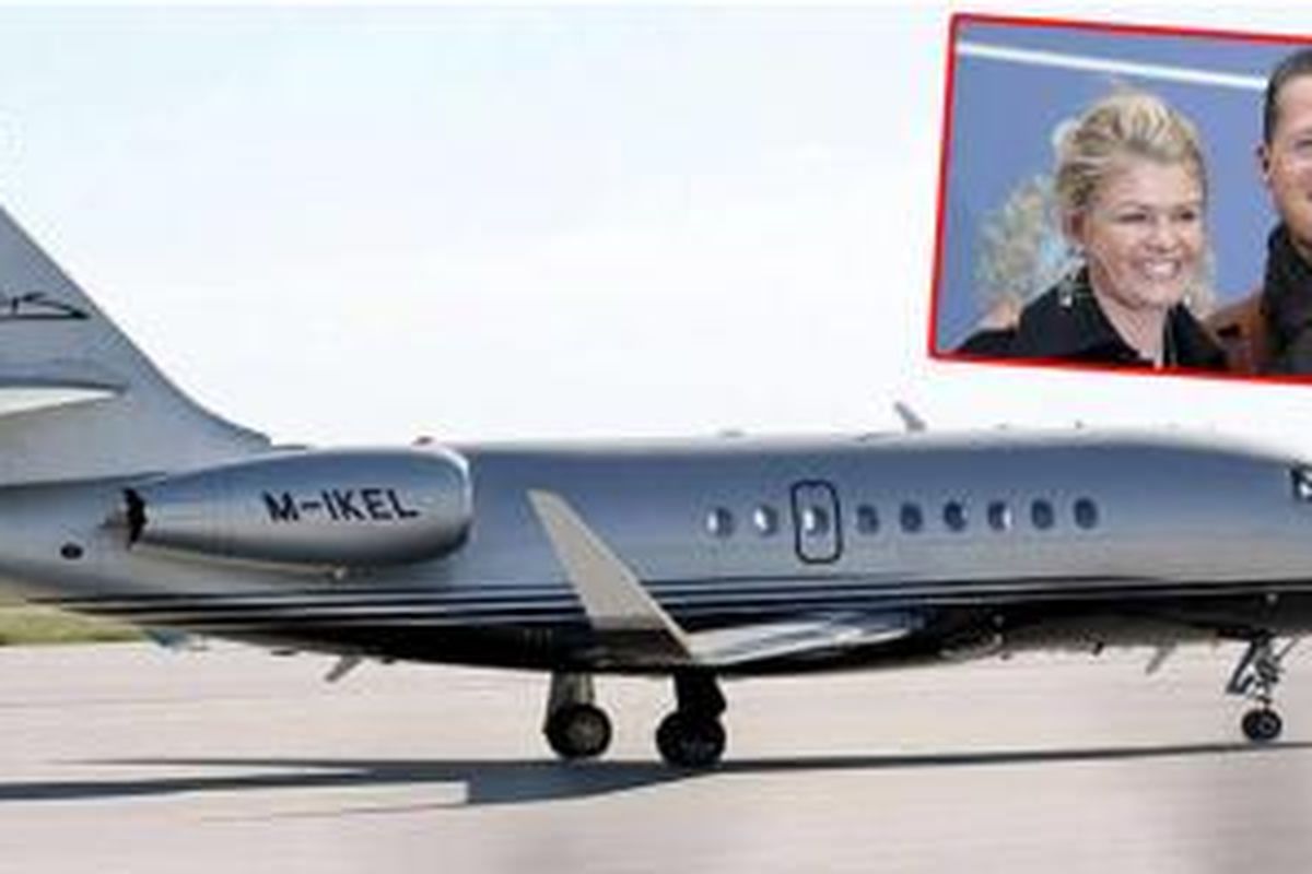 Pesawat Dassault Falcon 2000LX milik Michael Schumacher dijual sang istri, Corina Betsch
