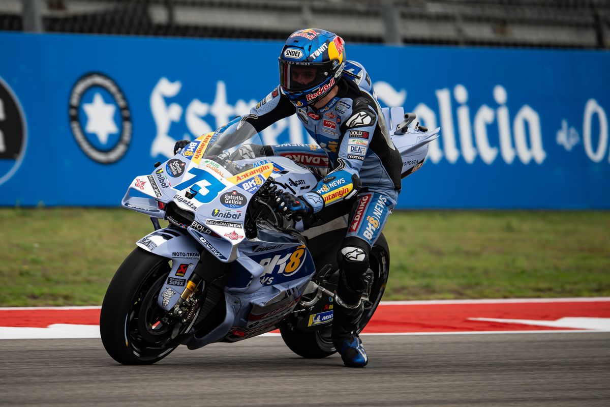 Alex Marquez saat berlaga pada MotoGP Amerik 2025