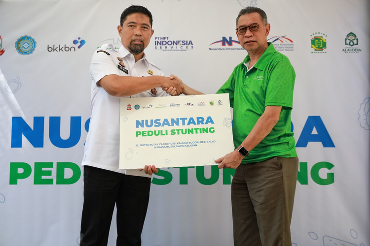 PT Nusantara Infrastructure Tbk Group berkolaborasi dengan mitra strategis menggelar program ?Nusantara Peduli Stunting? di Kecamatan Tallo. 