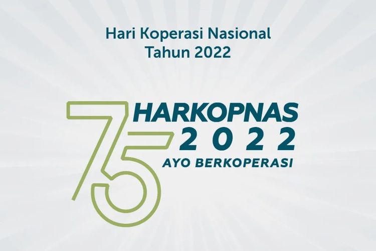 Logo Hari Koperasi Nasional ke-75 yang diperingati pada 12 Juli 2022.