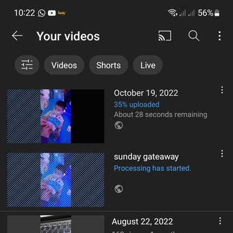 YouTube mengalami gangguan saat upload video Shorts, Rabu (19/10/2022).