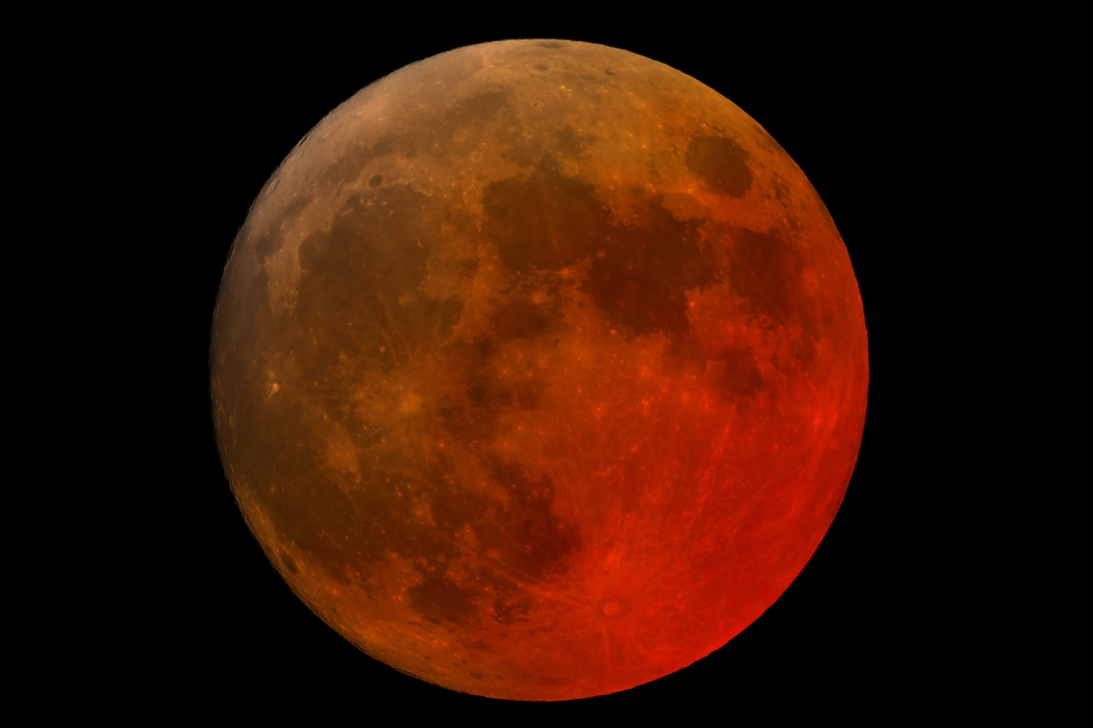 Ilustrasi gerhana Bulan total. Apa yang terjadi pada Bumi ketika Gerhana Bulan Total?