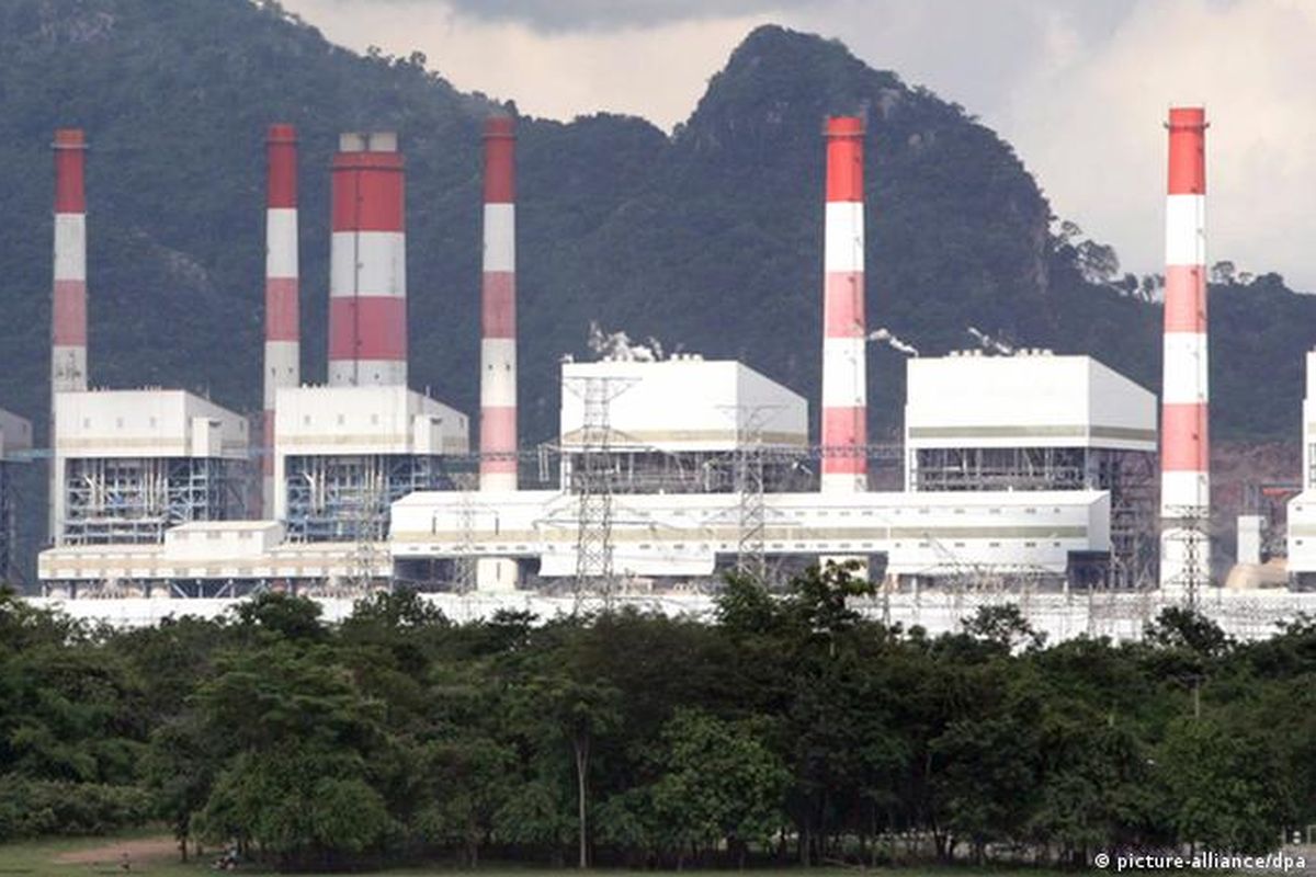 A coal fired factory