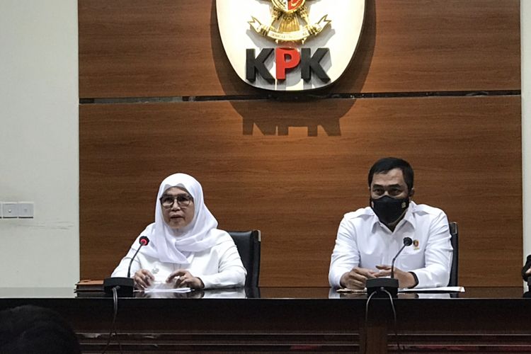 Wakil Ketua KPK Lili Pintauli Siregar dalam konferensi pers, Senin (10/5/2021).