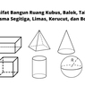 Sifat-sifat Bangun Ruang Kubus, Balok, Tabung, Prisma Segitiga, Limas, Kerucut, dan Bola