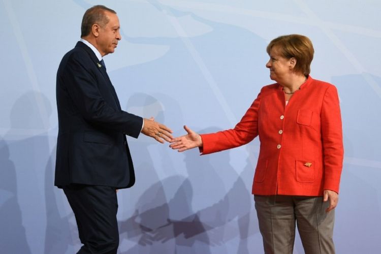 Presiden Turki Recep Tayyip Erdogan dan Kanselir Jerman Angela Merkel