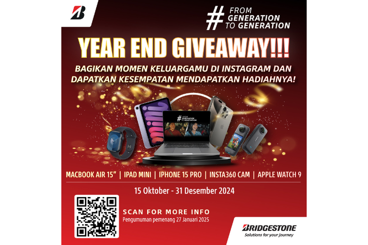 Hadiah program Year End Giveaway, mulai dari Macbook Air hingga Apple Watch 9.