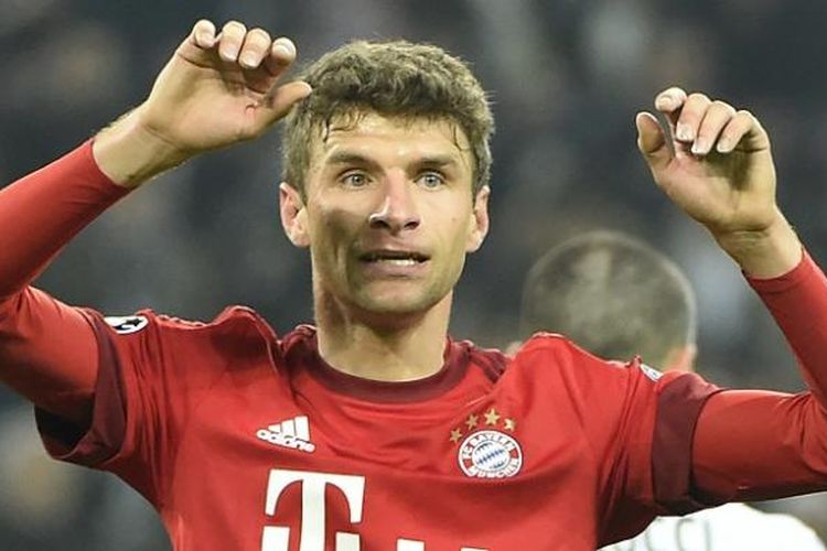 Gelandang Bayern Muenchen, Thomas Mueller.