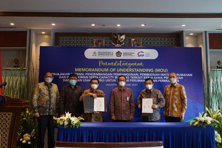 Perjanjian kerja sama antara PT Penjaminan Infrastruktur Indonesia (Persero) atau PII dengan PT Sarana Multigriya Finansial (Persero) atau SMF terkair pembiayaan dengan skema KPBU.