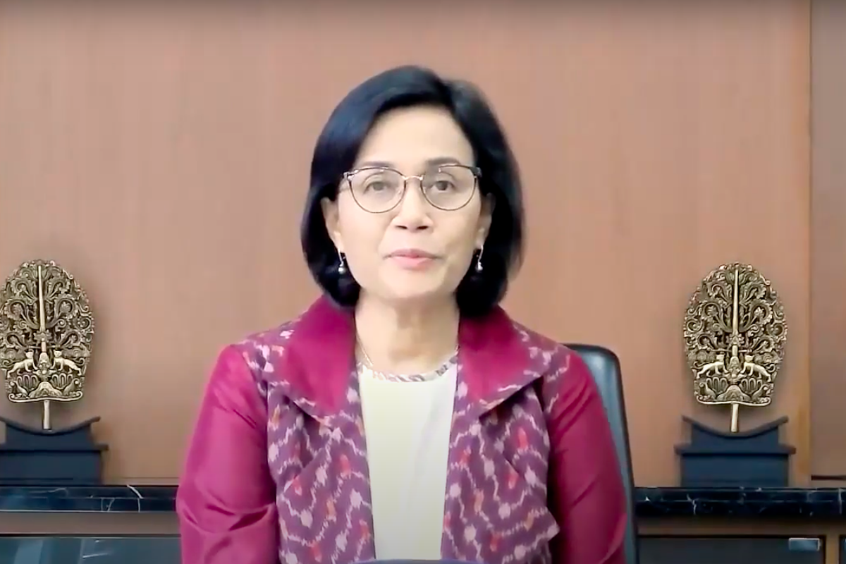 Menteri Keuangan Republik Indonesia, Sri Mulyani Indrawati dalam acara Google for Indonesia yang digelar virtual, Kamis (2/12/2021).